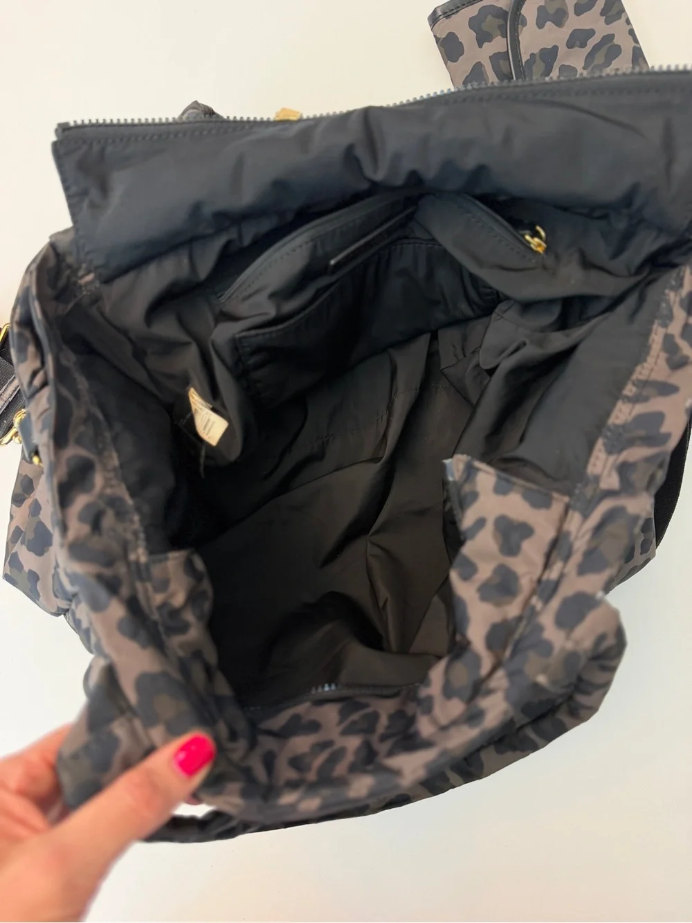 Marc Jacobs Leopard Print Quilted Diaper Bag